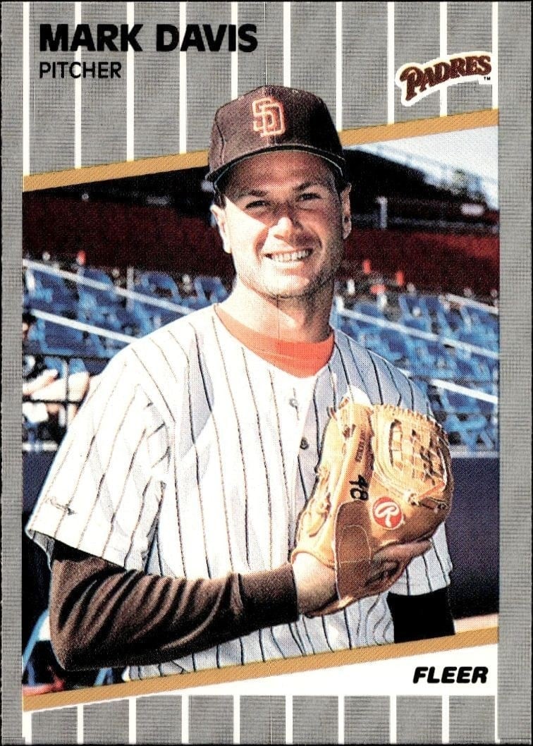 Mark Davis 1989 Fleer #303 Baseball Trading Card - Front 1989 Fleer Mark Davis #303 baseball trading card front