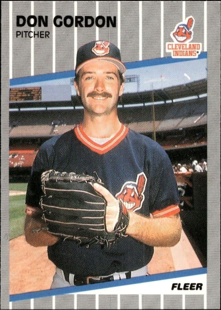 Don Gordon 1989 Fleer #405 Baseball Trading Card - Front 1989 Fleer Don Gordon #405 baseball trading card front