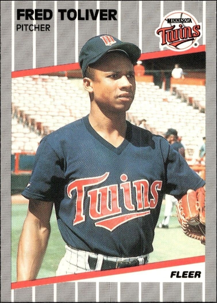 Fred Toliver 1989 Fleer #126 Baseball Trading Card - Front 1989 Fleer Fred Toliver #126 baseball trading card front