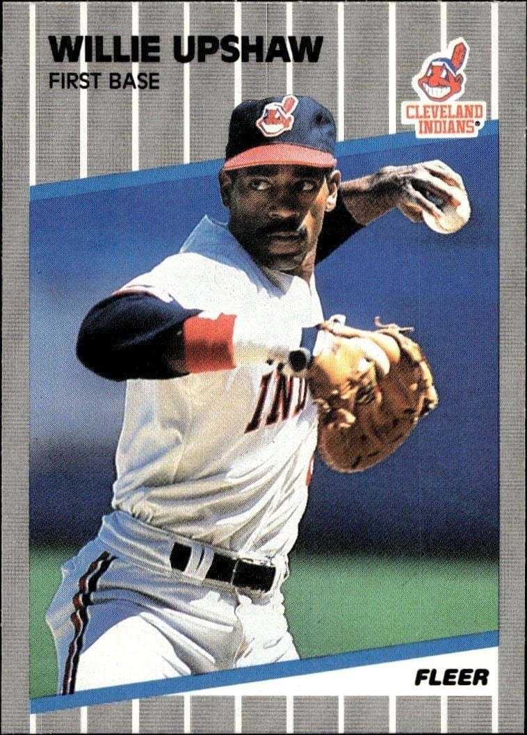 Willie Upshaw 1989 Fleer #415 Baseball Trading Card - Front 1989 Fleer Willie Upshaw #415 baseball trading card front