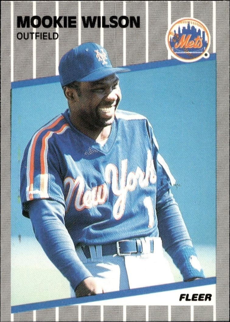 Mookie Wilson 1989 Fleer #52 Baseball Trading Card - Front 1989 Fleer Mookie Wilson #52 baseball trading card front