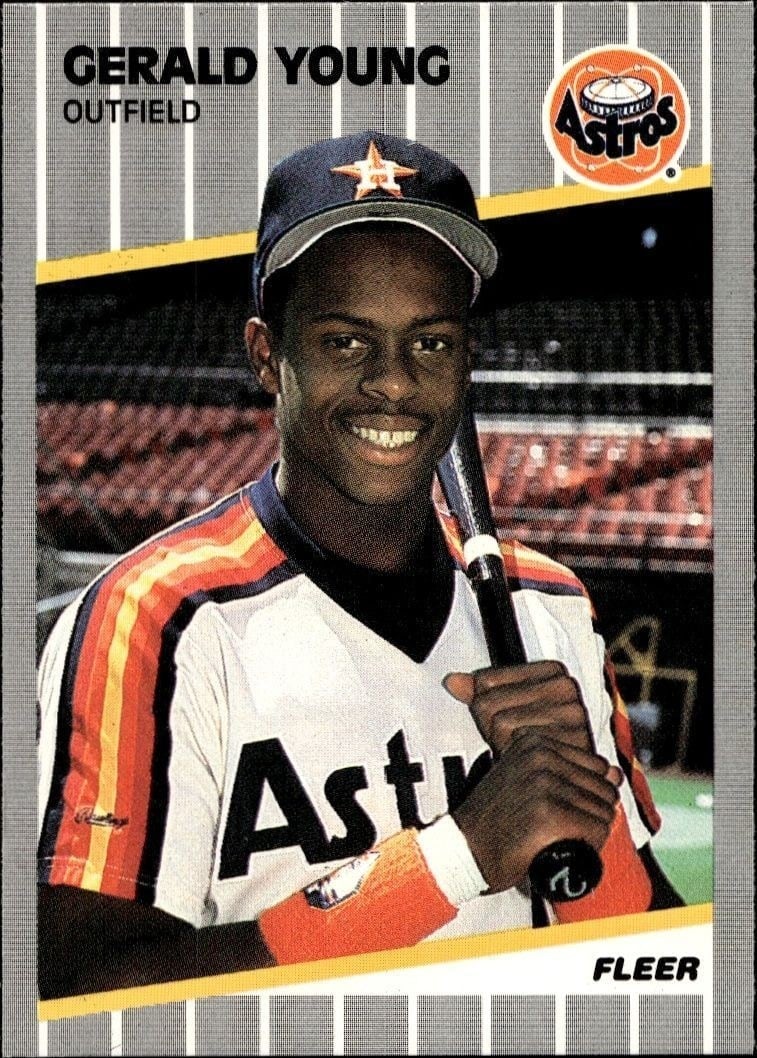 Gerald Young 1989 Fleer #370 Baseball Trading Card - Front 1989 Fleer Gerald Young #370 baseball trading card front