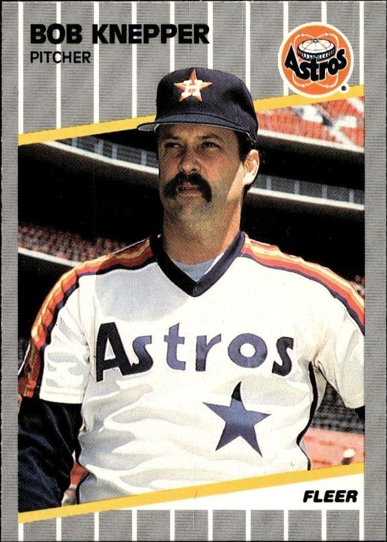 Bob Knepper 1989 Fleer #360 Baseball Trading Card - Front 1989 Fleer Bob Knepper #360 baseball trading card front