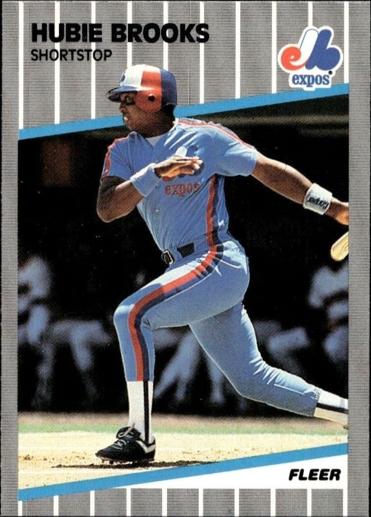 Hubie Brooks 1989 Fleer #371 Baseball Trading Card - Front 1989 Fleer Hubie Brooks #371 baseball trading card front