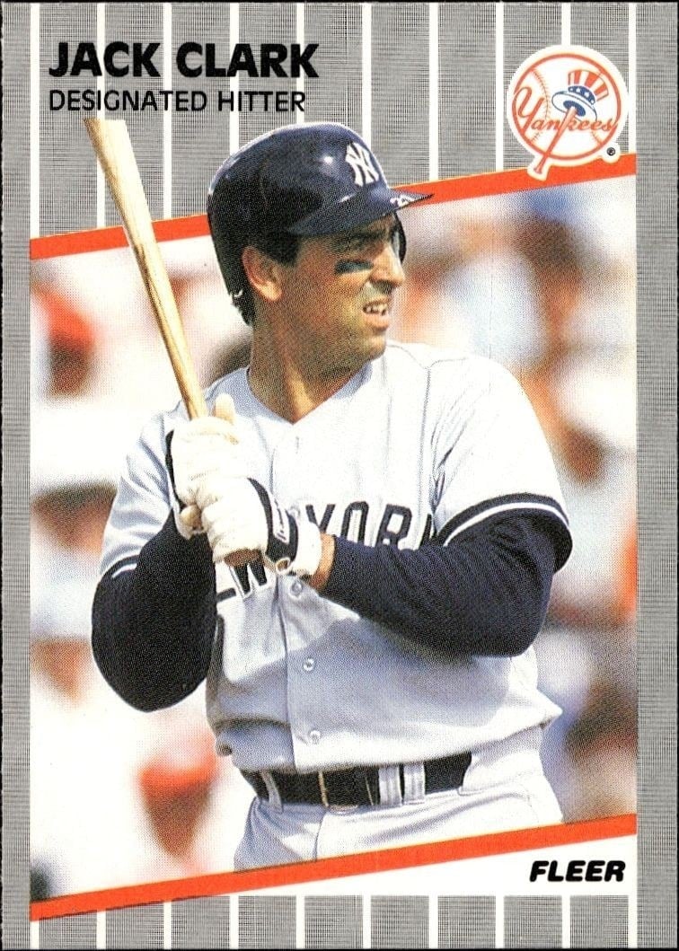 Jack Clark 1989 Fleer #252 Baseball Trading Card - Front 1989 Fleer Jack Clark #252 baseball trading card front