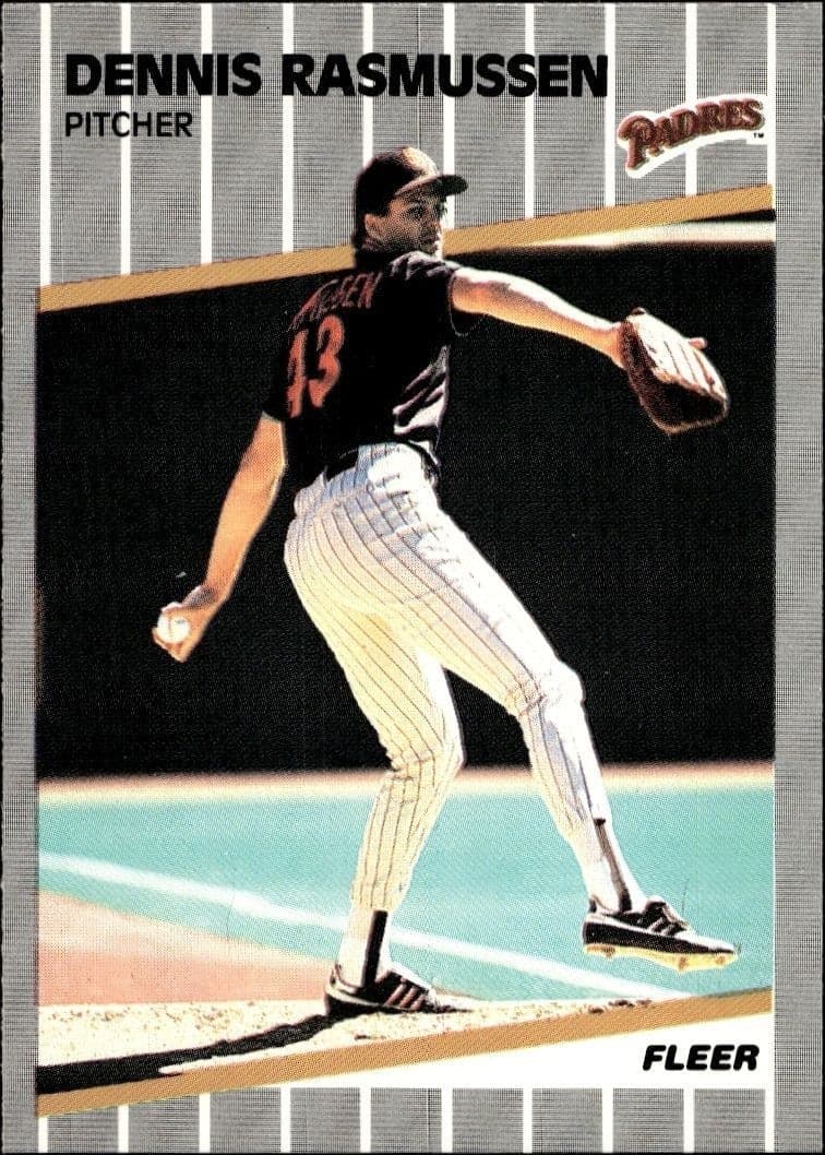 1989 Fleer Dennis Rasmussen #314 trading card