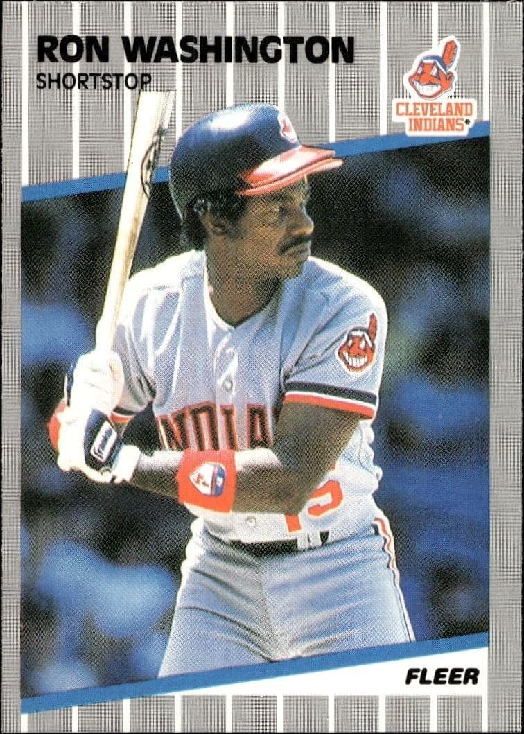 1989 Fleer Ron Washington #416 trading card