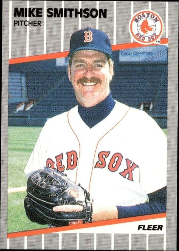 Mike Smithson 1989 Fleer #100 Baseball Trading Card - Front 1989 Fleer Mike Smithson #100 baseball trading card front