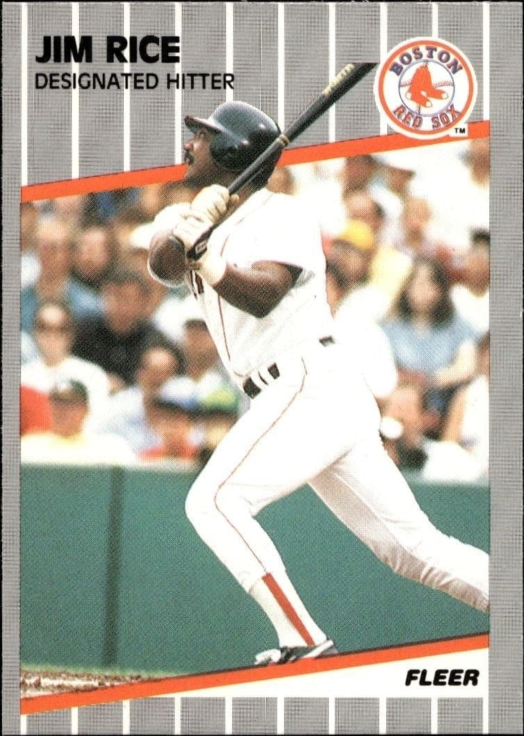 Jim Rice 1989 Fleer #97 Baseball Trading Card - Front 1989 Fleer Jim Rice #97 baseball trading card front