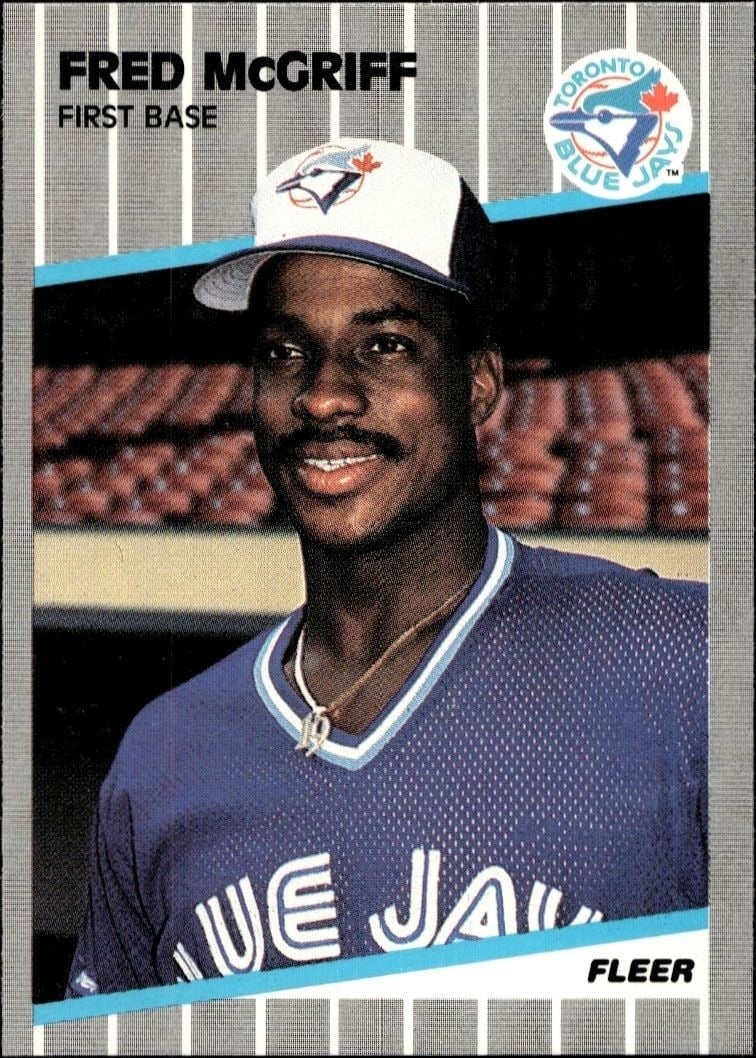 Fred McGriff 1989 Fleer #240 Baseball Trading Card - Front 1989 Fleer Fred McGriff #240 baseball trading card front