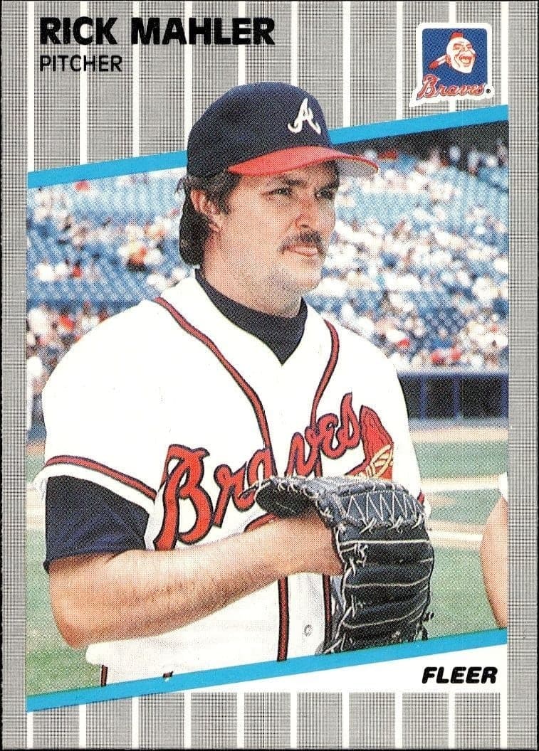 1989 Fleer Rick Mahler #595 trading card