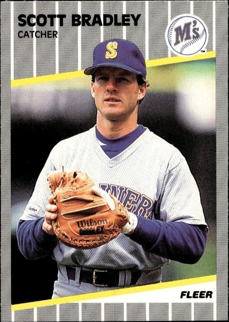 Scott Bradley 1989 Fleer #540 Baseball Trading Card - Front 1989 Fleer Scott Bradley #540 baseball trading card front