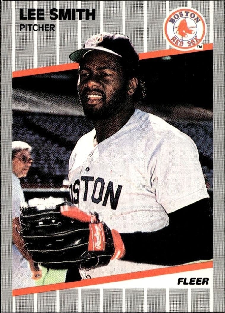 Lee Smith 1989 Fleer #99 Baseball Trading Card - Front 1989 Fleer Lee Smith #99 baseball trading card front