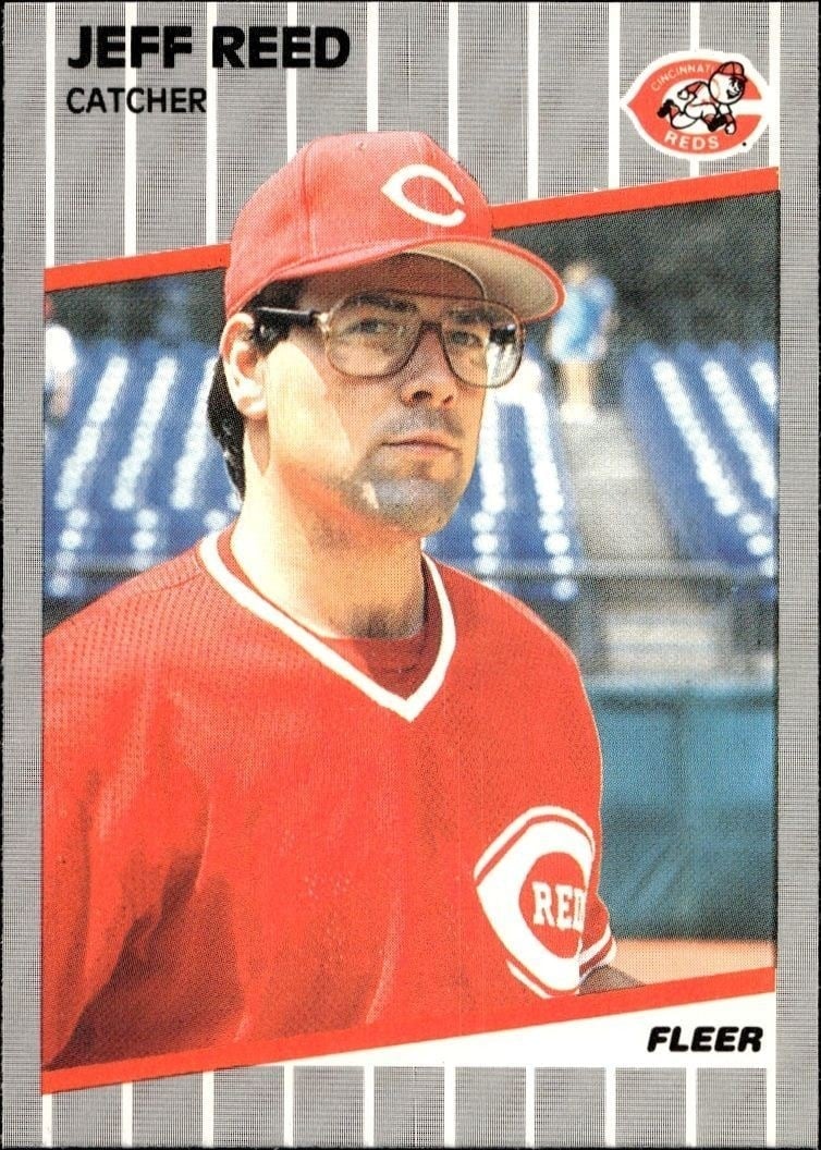 Jeff Reed 1989 Fleer #167 Baseball Trading Card - Front 1989 Fleer Jeff Reed #167 baseball trading card front