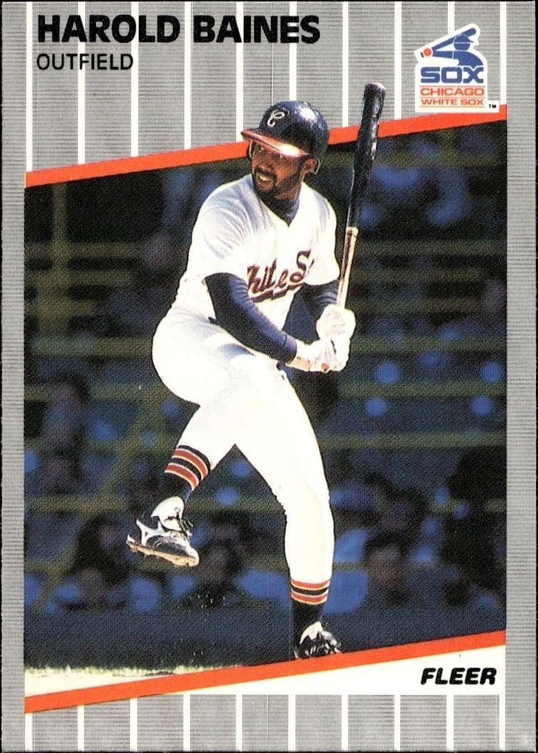 Harold Baines 1989 Fleer #491 Baseball Trading Card - Front 1989 Fleer Harold Baines #491 baseball trading card front