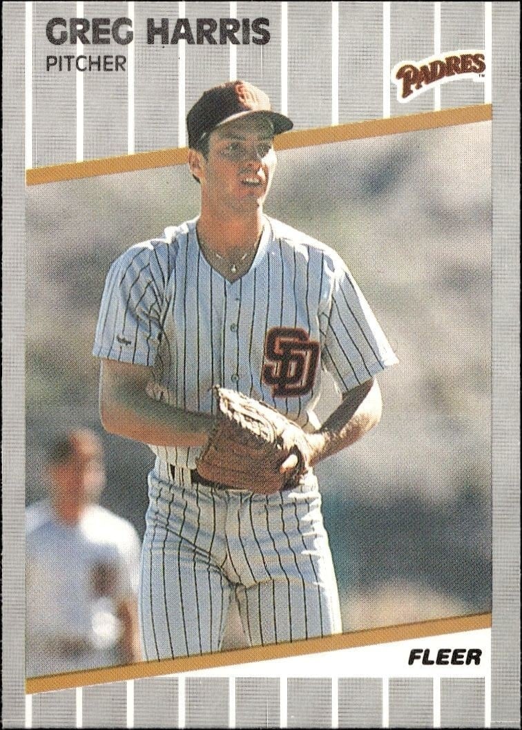 1989 Fleer Greg Harris #306 trading card