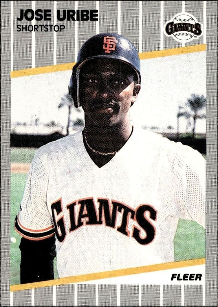 1989 Fleer Jose Uribe #345 trading card