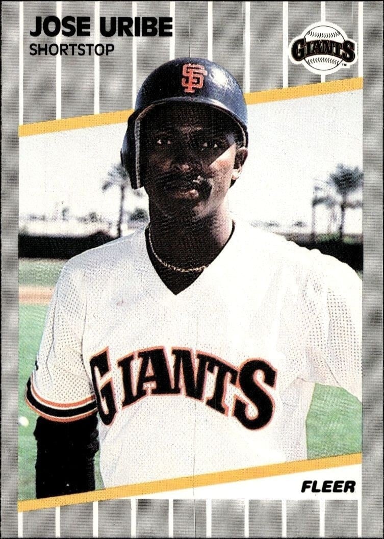 1989 Fleer Jose Uribe #345 trading card