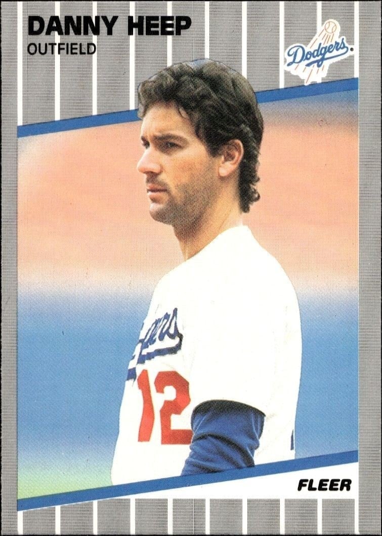 Danny Heep 1989 Fleer #61 Baseball Trading Card - Front 1989 Fleer Danny Heep #61 baseball trading card front