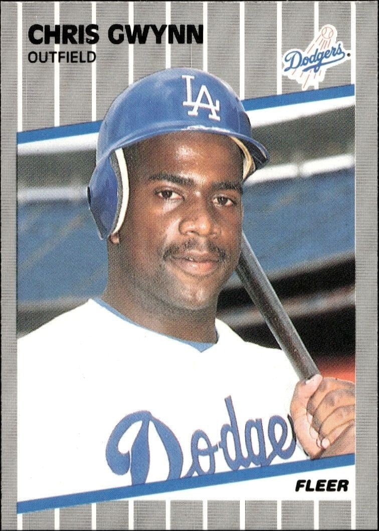 Chris Gwynn 1989 Fleer #59 Baseball Trading Card - Front 1989 Fleer Chris Gwynn #59 baseball trading card front