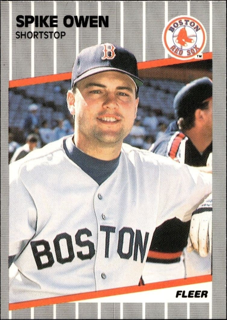 Spike Owen 1989 Fleer #93 Baseball Trading Card - Front 1989 Fleer Spike Owen #93 baseball trading card front
