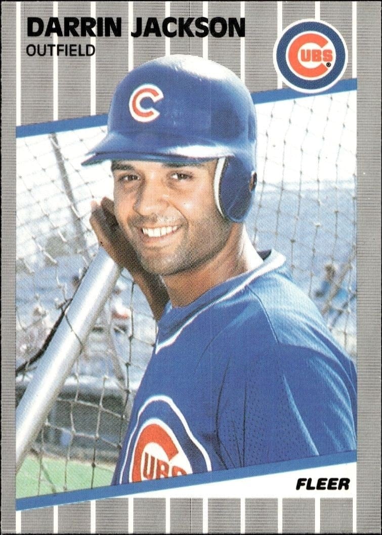 Darrin Jackson 1989 Fleer #428 Baseball Trading Card - Front 1989 Fleer Darrin Jackson #428 baseball trading card front