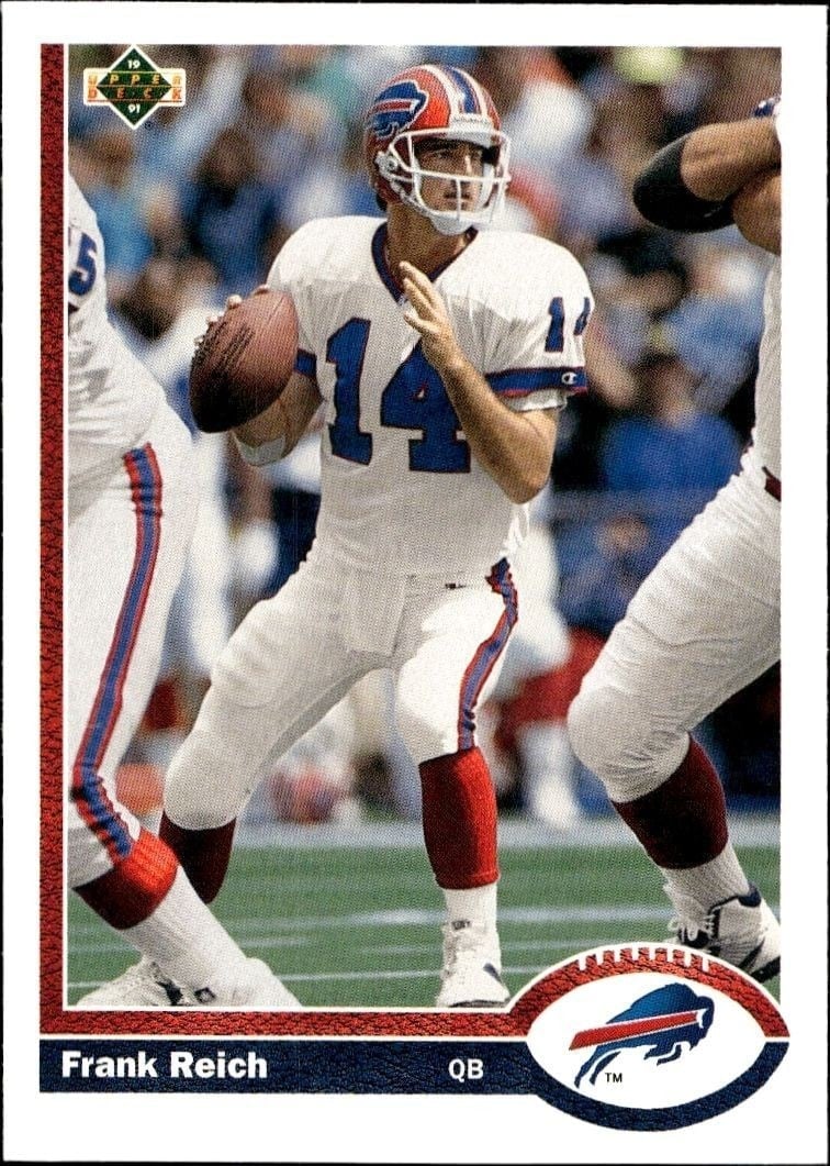 Frank Reich 1991 Upper Deck #585 Football Trading Card - Front 1991 Upper Deck Frank Reich #585 football trading card front