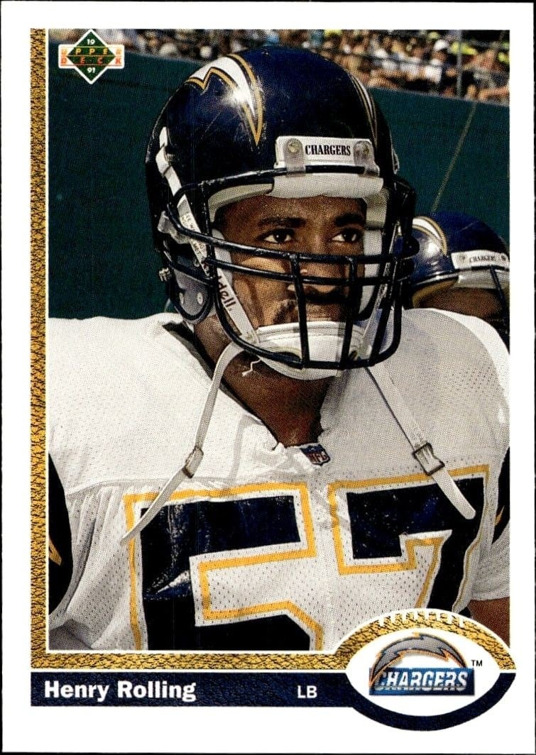 1991 Upper-Deck Henry Rolling #593 trading card