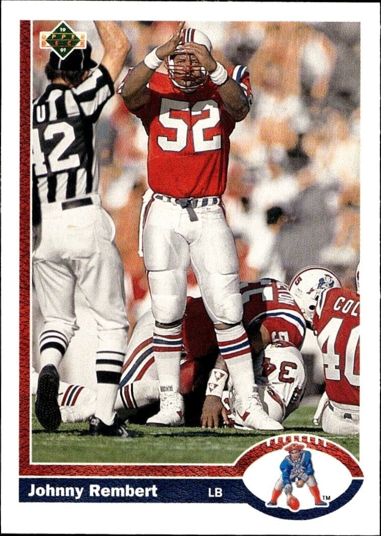 Johnny Rembert 1991 Upper Deck #548 Football Trading Card - Front 1991 Upper Deck Johnny Rembert #548 football trading card front