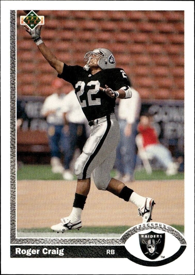 Roger Craig 1991 Upper Deck #542 Football Trading Card - Front 1991 Upper Deck Roger Craig #542 football trading card front