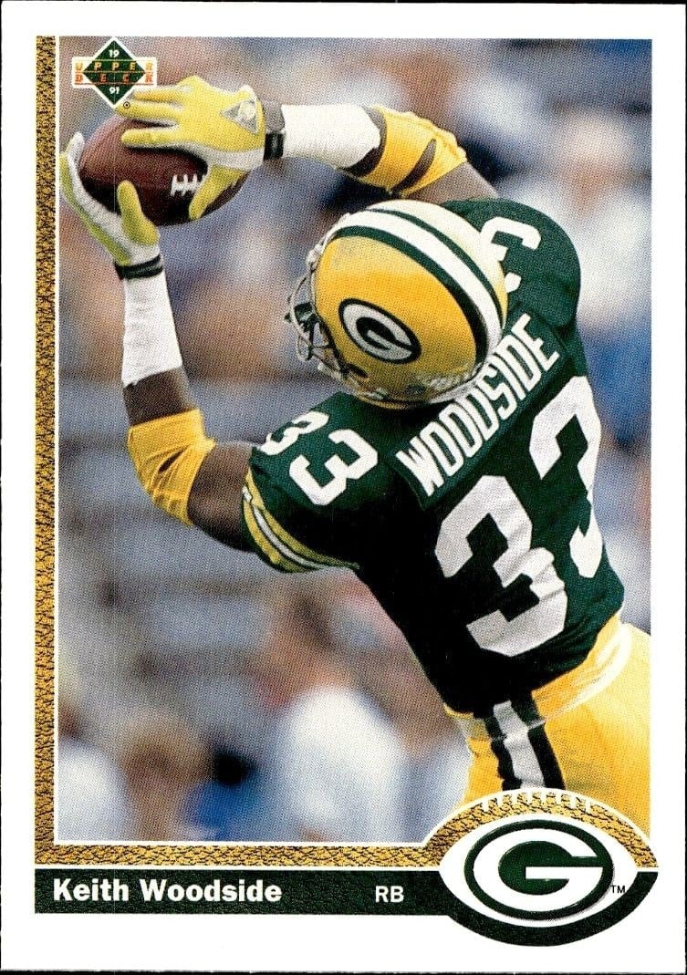 Keith Woodside 1991 Upper Deck #536 Football Trading Card - Front 1991 Upper Deck Keith Woodside #536 football trading card front