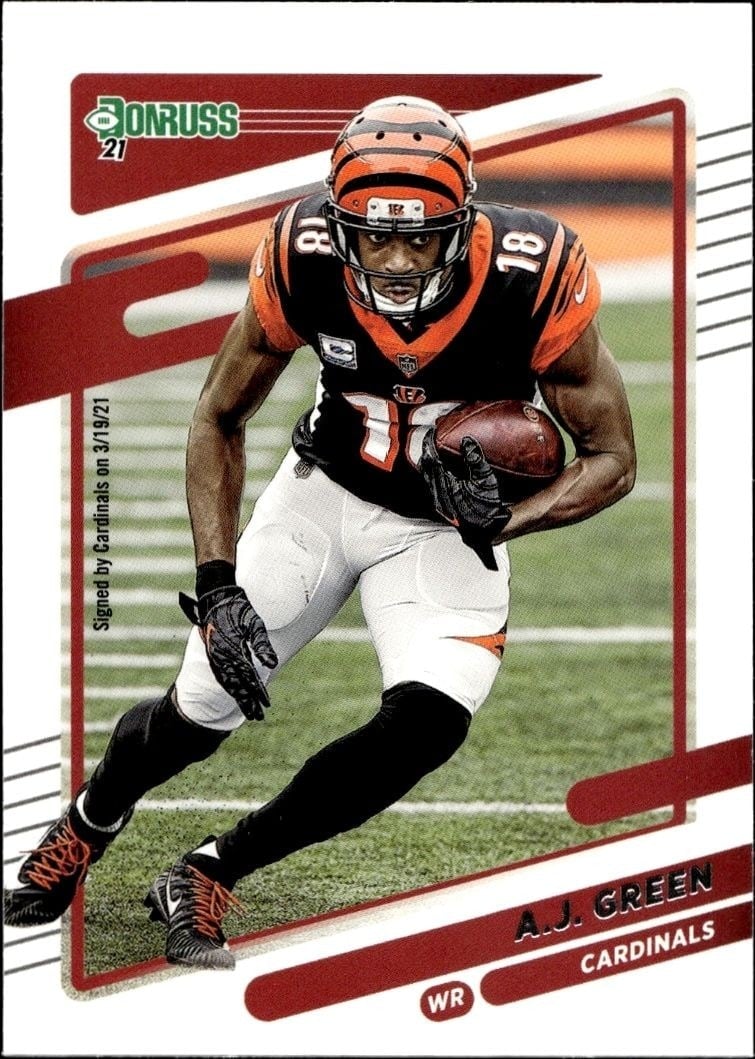 A.J. Green 2021 Donruss #214 Football Trading Card - Front 2021 Donruss A.J. Green #214 football trading card front