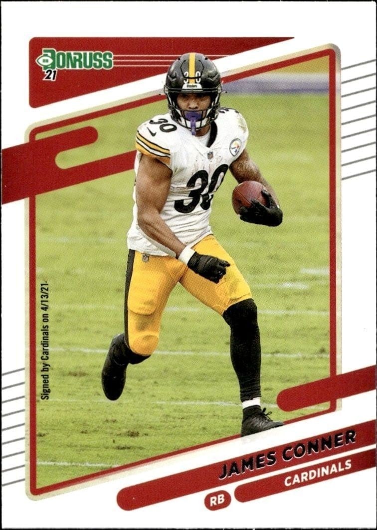 James Conner 2021 Donruss #21 Football Trading Card - Front 2021 Donruss James Conner #21 football trading card front
