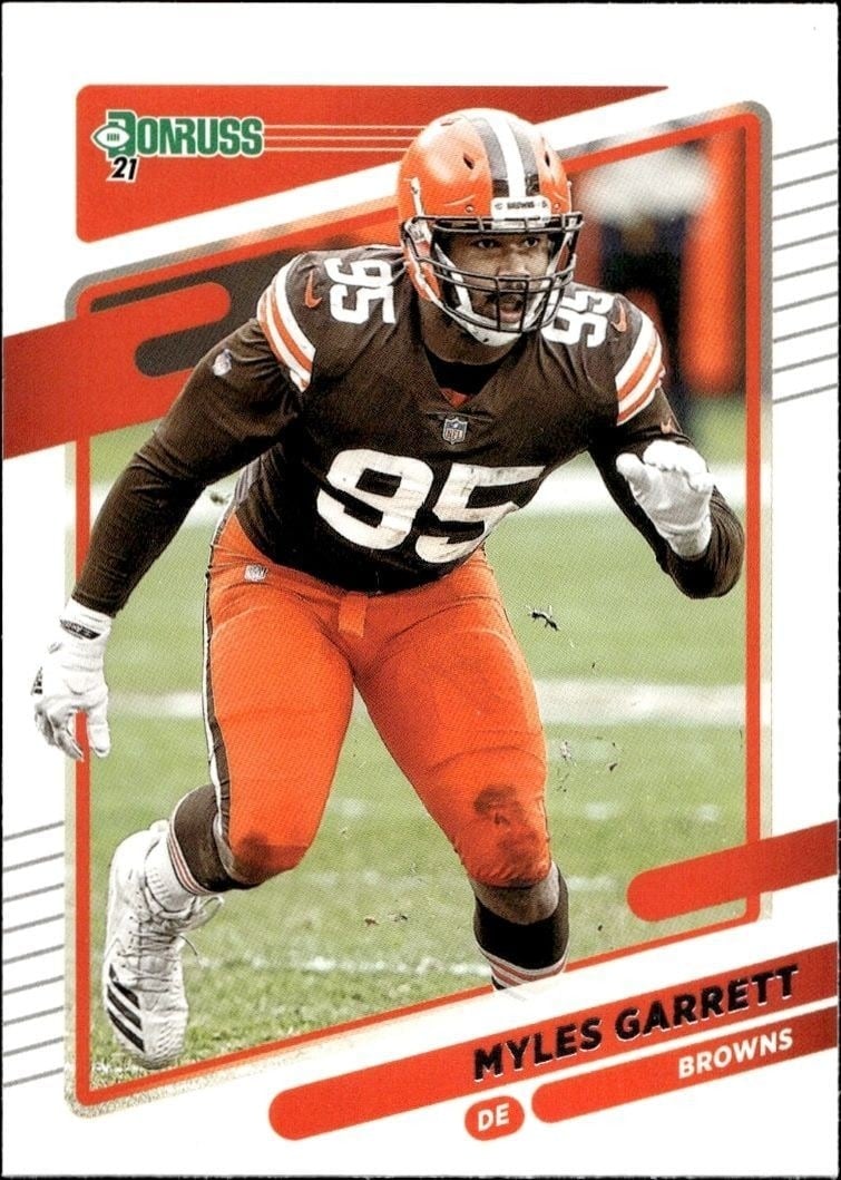Myles Garrett 2021 Donruss #199 Football Trading Card - Front 2021 Donruss Myles Garrett #199 football trading card front