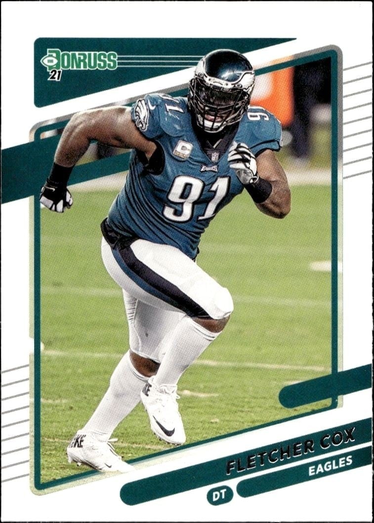 Fletcher Cox 2021 Donruss #115 Football Trading Card - Front 2021 Donruss Fletcher Cox #115 football trading card front