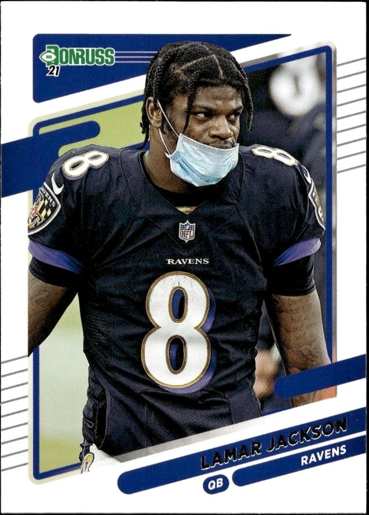 Lamar Jackson 2021 Donruss #239 Football Trading Card - Front 2021 Donruss Lamar Jackson #239 football trading card front
