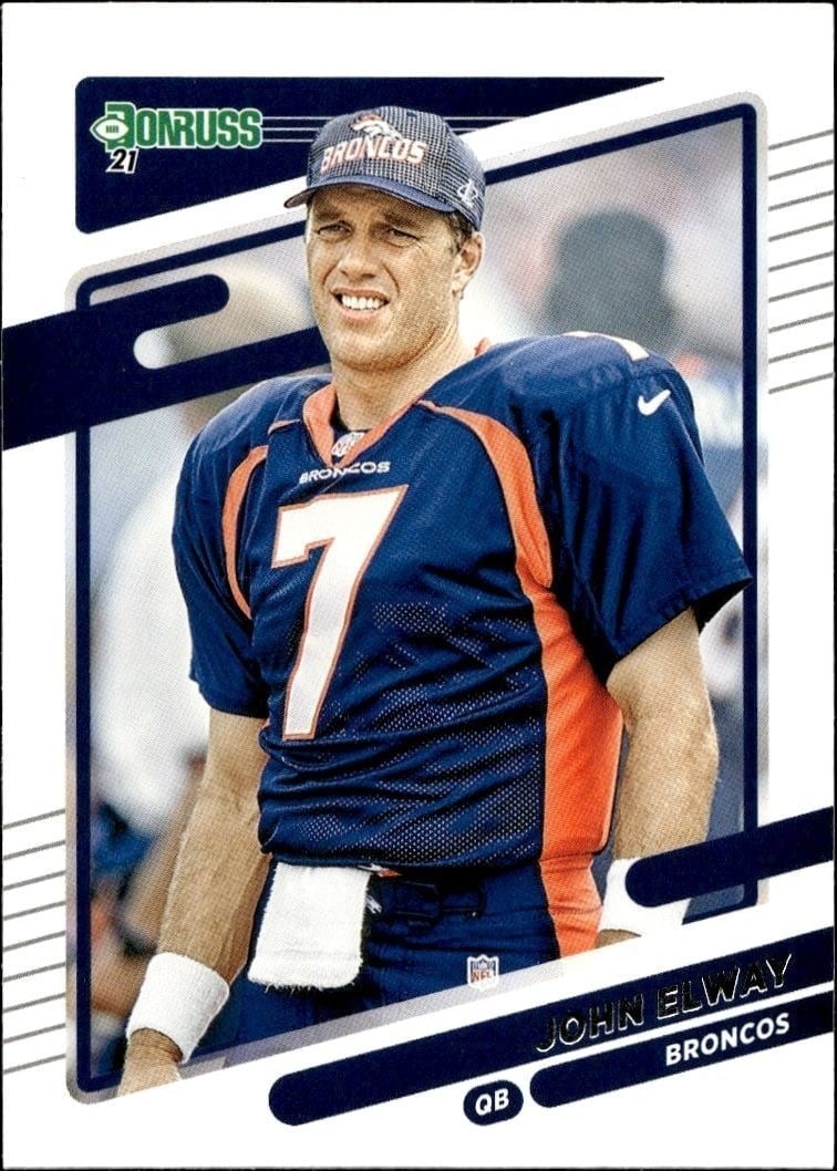 John Elway 2021 Donruss #180 Football Trading Card - Front 2021 Donruss John Elway #180 football trading card front