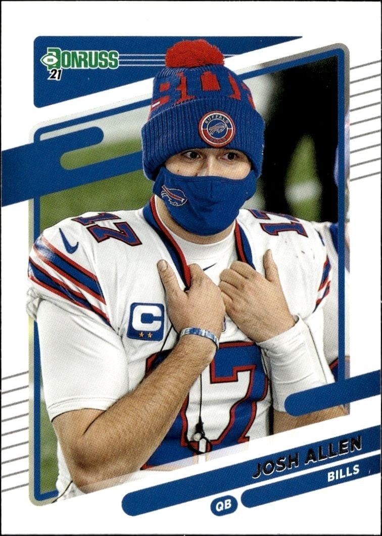 Josh Allen 2021 Donruss #225 Football Trading Card - Front 2021 Donruss Josh Allen #225 football trading card front