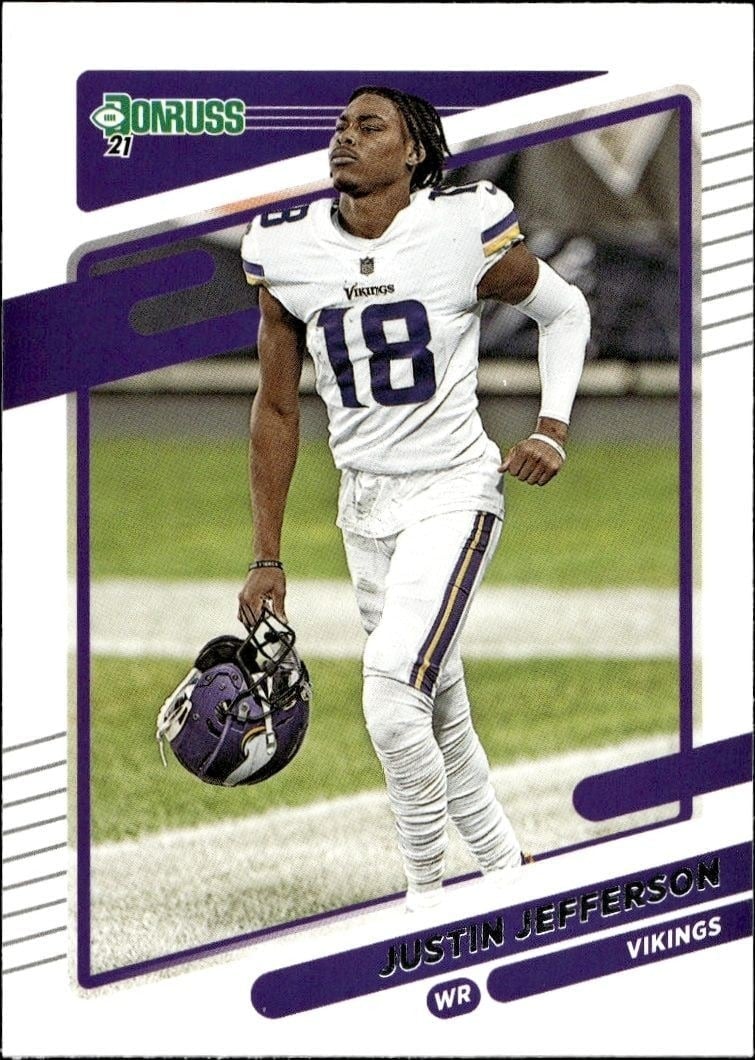 Justin Jefferson 2021 Donruss #127 Football Trading Card - Front 2021 Donruss Justin Jefferson #127 football trading card front