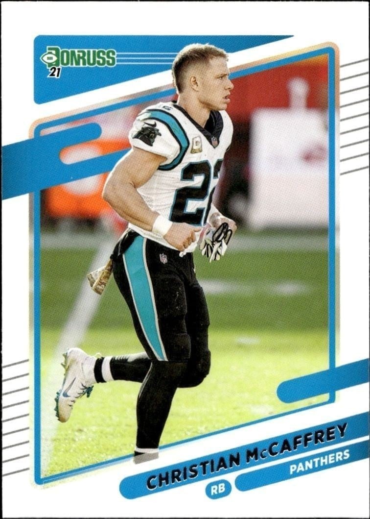 2021 Donruss Christian McCaffrey #219 trading card