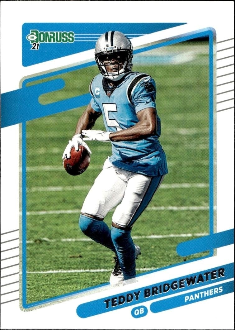 Teddy Bridgewater 2021 Donruss #218 Football Trading Card - Front 2021 Donruss Teddy Bridgewater #218 football trading card front