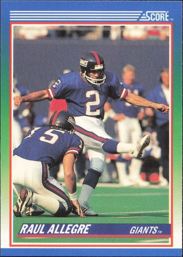 1990 Score Raul Allegre #54 trading card