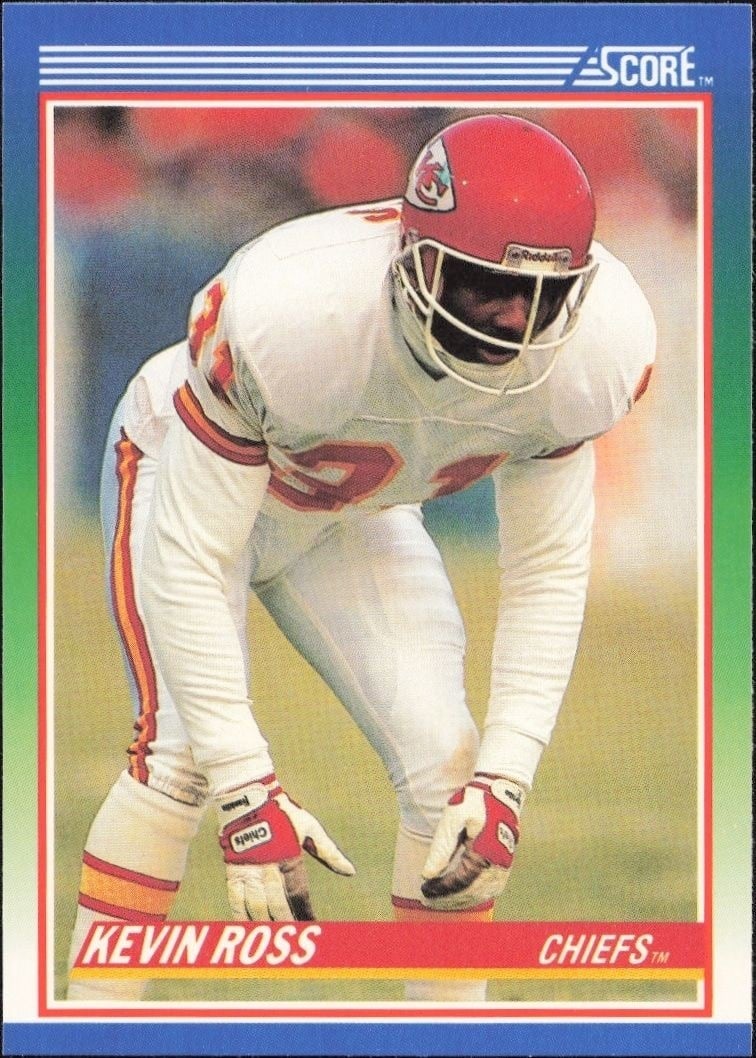 Kevin Ross 1990 Score #24 Football Trading Card - Front 1990 Score Kevin Ross #24 football trading card front