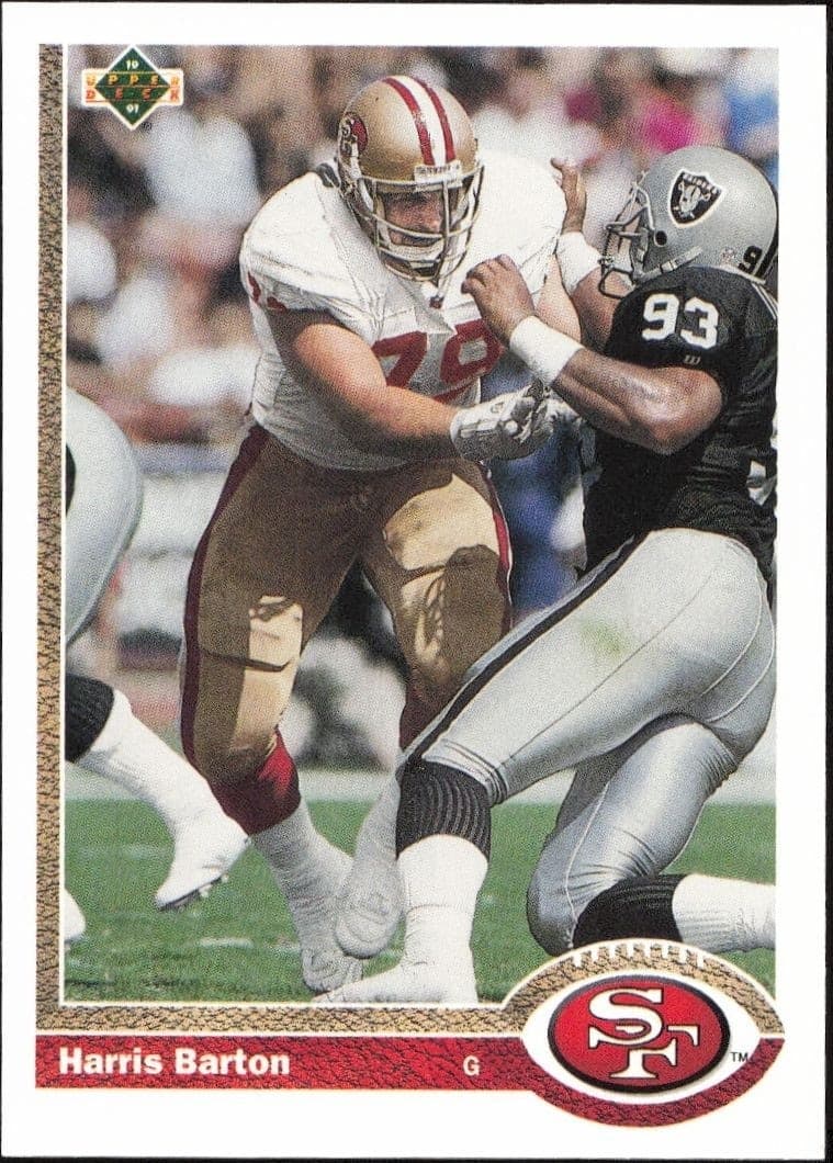 1991 Upper-Deck Harris Barton #686 trading card