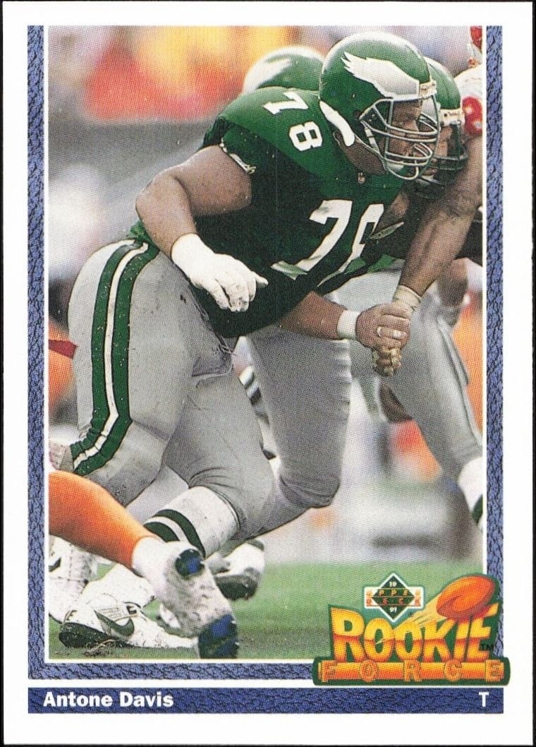 Antone Davis 1991 Upper Deck #643 Football Trading Card - Front 1991 Upper Deck Antone Davis #643 football trading card front