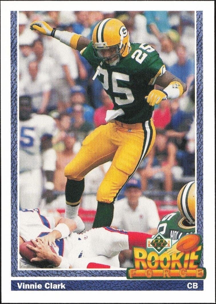 1991 Upper-Deck Vinnie Clark #645 trading card