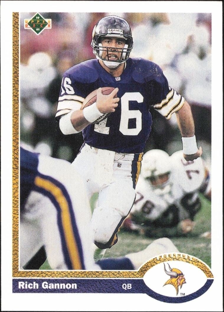 Rich Gannon 1991 Upper Deck #659 Football Trading Card - Front 1991 Upper Deck Rich Gannon #659 football trading card front