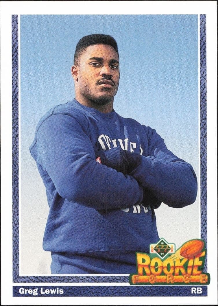 1991 Upper-Deck Greg Lewis #612 trading card