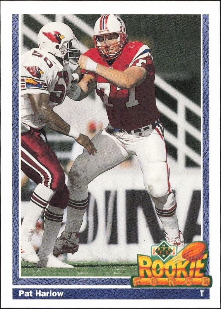 Pat Harlow 1991 Upper Deck #614 Football Trading Card - Front 1991 Upper Deck Pat Harlow #614 football trading card front