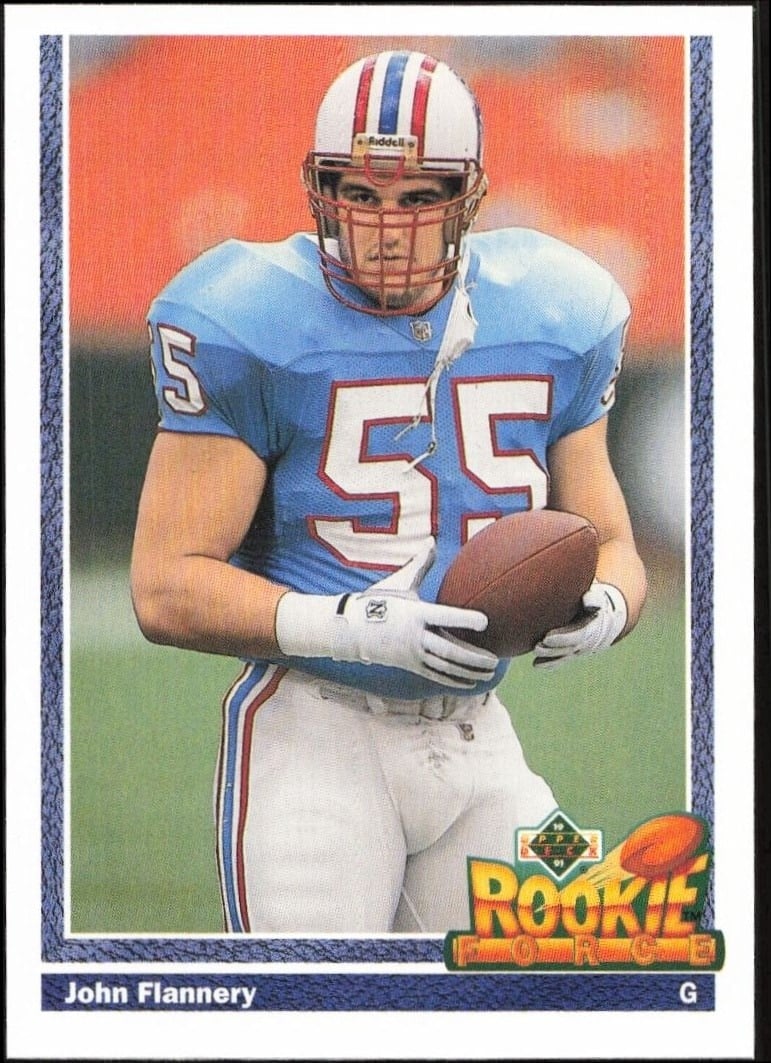 John Flannery 1991 Upper Deck #621 Football Trading Card - Front 1991 Upper Deck John Flannery #621 football trading card front